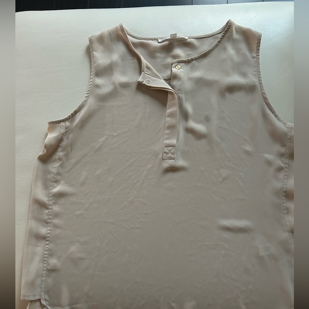 Beige Sleeveless Top